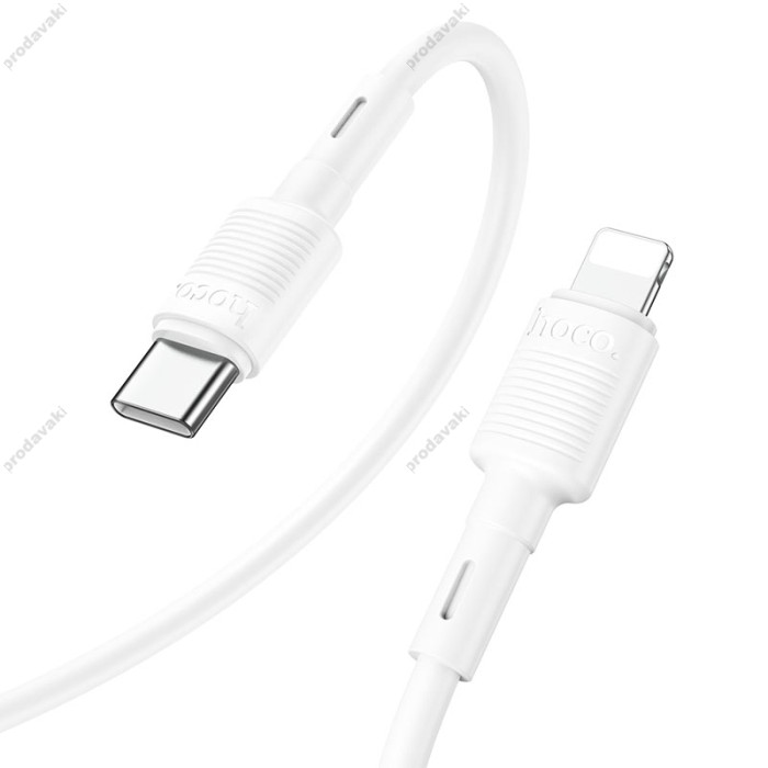 PD Кабель HOCO X83 Victory charging data cable Type-C Lightning 1m White