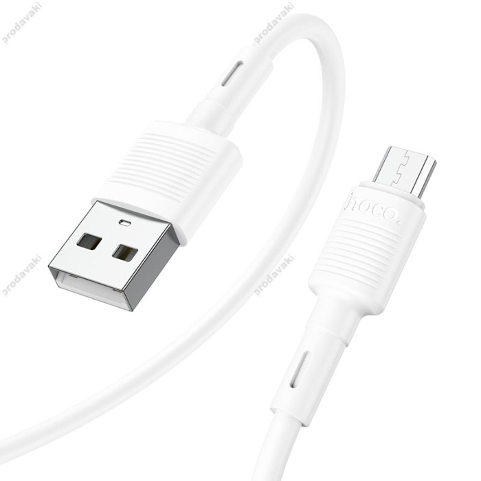 Кабель HOCO X83 USB Micro-USB Victory charging data cable 1m White