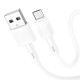 Кабель HOCO X83 USB Micro-USB Victory charging data cable 1m White