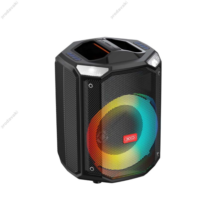 Портативна колонка Bluetooth XO F48 Dual Wheat 8 Phantom RGB Speaker 40W Black