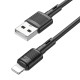 PD Кабель HOCO X83 Victory charging data cable USB Lightning 1m Black