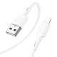 PD Кабель HOCO X83 Victory charging data cable USB Lightning 1m White