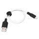 Кабель HOCO X21 Plus Silicone USB / Lightning 0,25m. Black / White