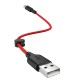 Кабель HOCO X21 Plus Silicone USB MicroUSB 2,4A / 0,25m. Black / Red
