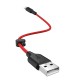 Кабель HOCO X21 Plus Silicone USB / Lightning 2,4A / 0,25m. Black / Red