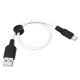 Кабель Hoco X21 Plus Silicone USB MicroUSB 2,4A / 0,25m Black / White