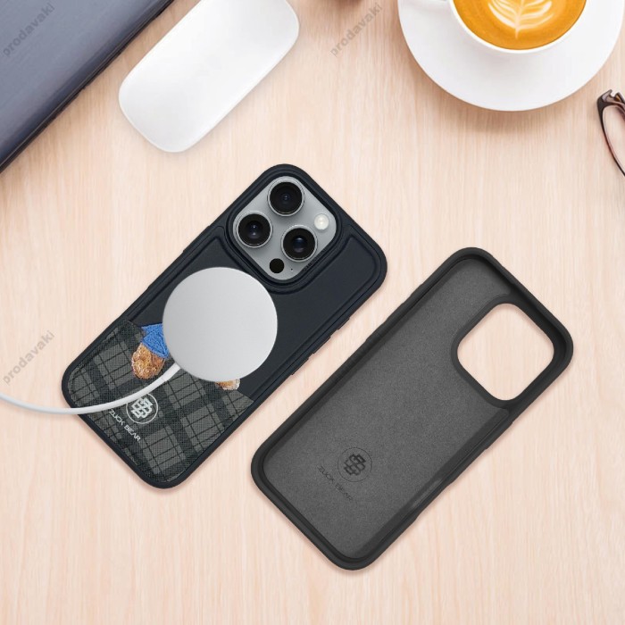 Чохол Zuck Bear Darren Leather Case with Magsafe iPhone 16 Pro Max Black