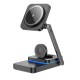 Бездротовий зарядний пристрій HOCO CQ10 Consuelo folding 3-in-1 wireless fast charger Black