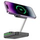 Бездротовий зарядний пристрій HOCO CQ10 Consuelo folding 3-in-1 wireless fast charger Black