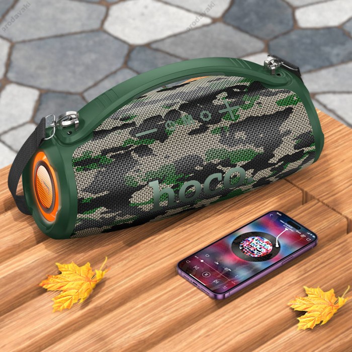 Портативна колонка Bluetooth HOCO HA4 Surge outdoor BT speaker 40W Camouflage green
