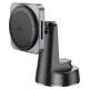 Автомобільний тримач із бездротовою зарядкою Hoco HW16 Speed magnetic wireless fast charging (center console) Metal Grey