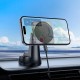 Автомобільний тримач із бездротовою зарядкою Hoco HW16 Speed magnetic wireless fast charging (center console) Metal Grey