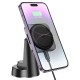 Автомобільний тримач із бездротовою зарядкою Hoco HW16 Speed magnetic wireless fast charging (center console) Metal Grey