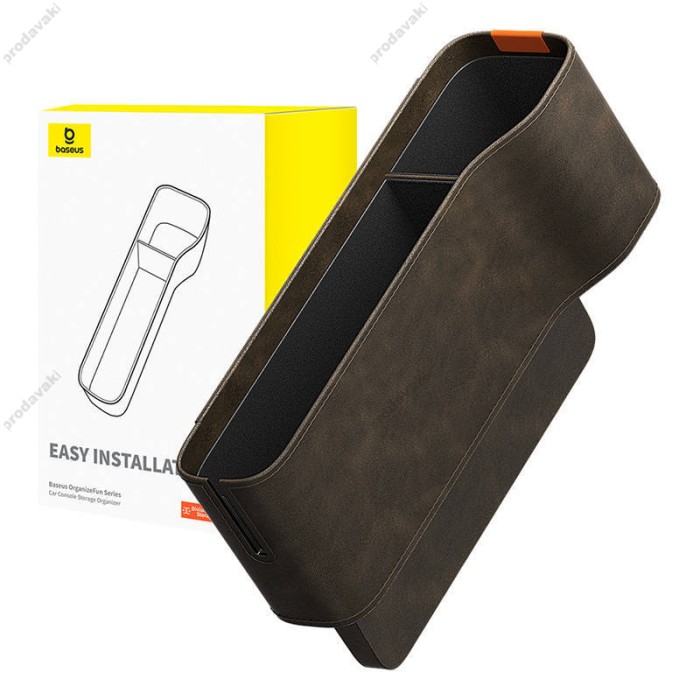 Автомобільний органайзер Baseus OrganizeFun Series Car Console Storage Organizer Brown C20256502001-00