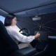 Сонцезахисна шторка-парасолька на лобове скло авто Baseus CoolRide Windshield Sun Shade Umbrella Lite Small 141x75 см Black CRKX000101