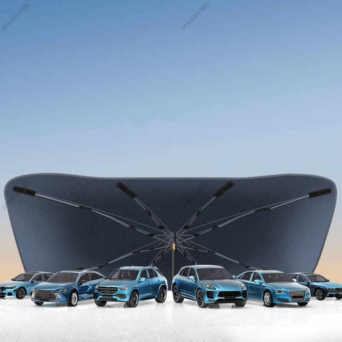 Сонцезахисна шторка-парасолька на лобове скло авто Baseus CoolRide Windshield Sun Shade Umbrella Lite Small 141x75 см Black CRKX000101
