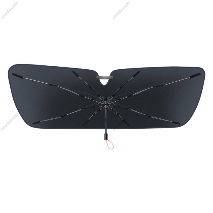 Сонцезахисна шторка-парасолька на лобове скло авто Baseus CoolRide Windshield Sun Shade Umbrella Lite Small 141x75 см Black CRKX000101