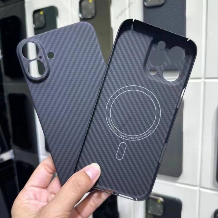 Чохол Carbon case with Magsafe для iPhone 16 Pro Black/Grey