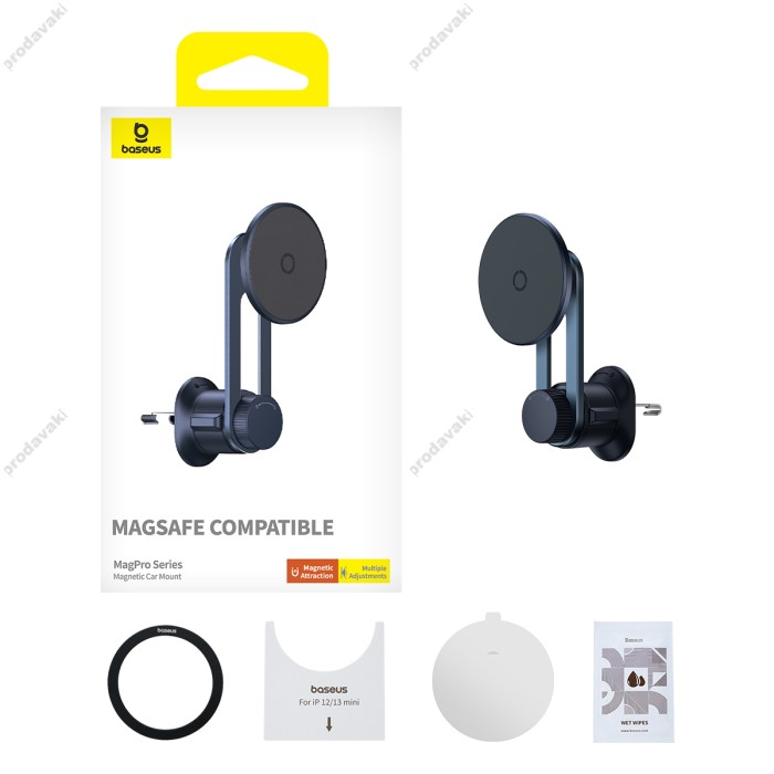 Автомобільний тримач Baseus MagPro Series Magnetic Car Mount Black C40161200121-00