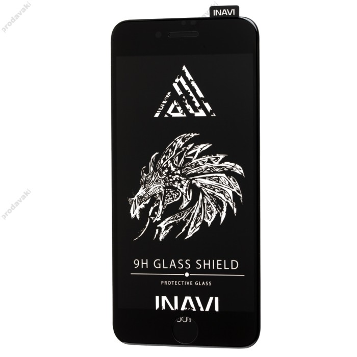 Захисне скло для iPhone 7/8 Inavi Premium чорне (OEM)