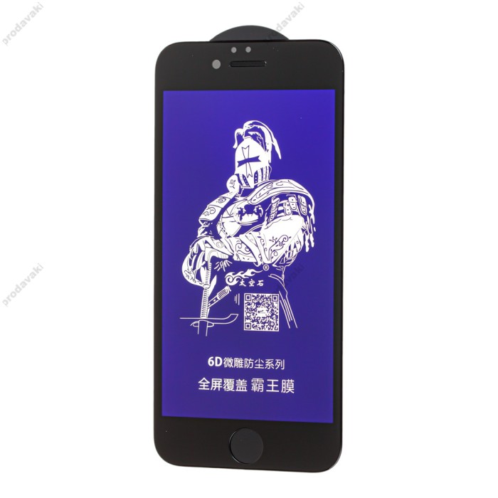 Захисне скло 6D для iPhone 6 King Fire Blue Light чорне (OEM)