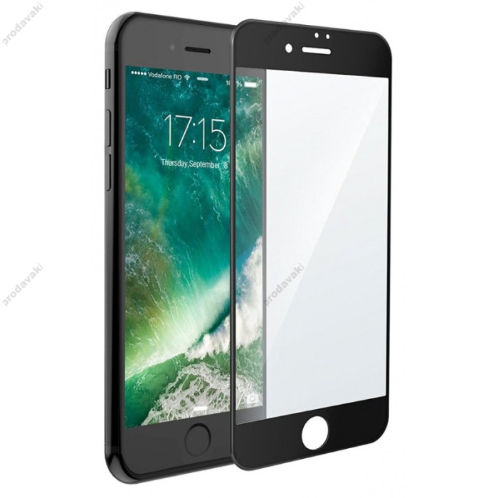 Захисне скло 4D для iPhone 7 Plus Full Screen чорний (OEM)