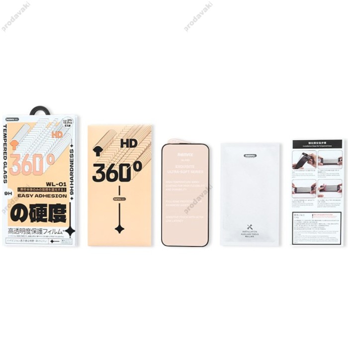 Захисне скло Remax WL-01 Future Ultra-soft Series HD для iPhone 17 Pro Max чорне