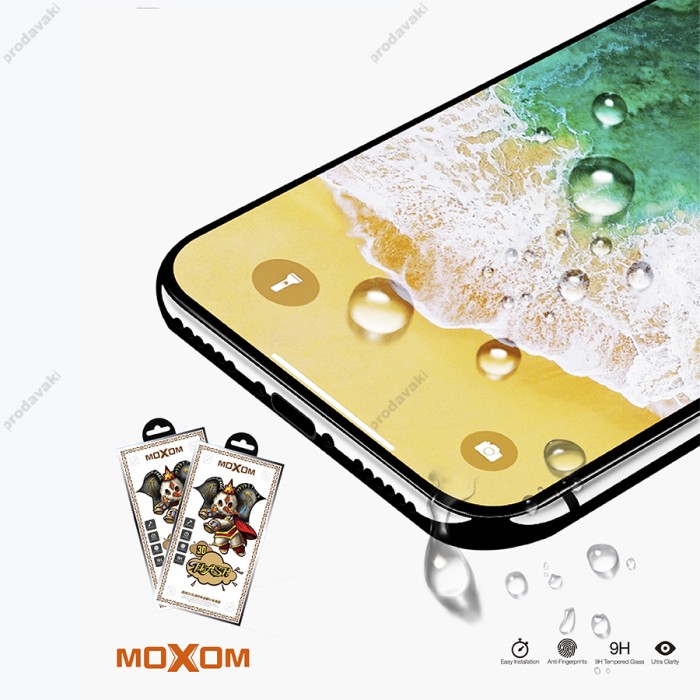 Захисне скло для iPhone 7/8/SE 20 Moxom чорне