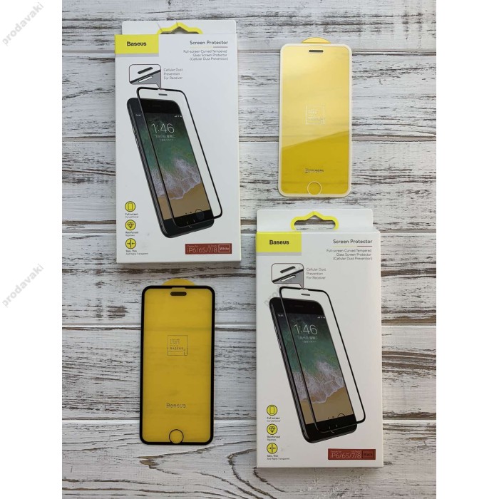 Захисне скло Baseus 0.3 mm full screen curved tempered glass screen protector cellular dust prevention iPhone 6 Plus/6s Plus