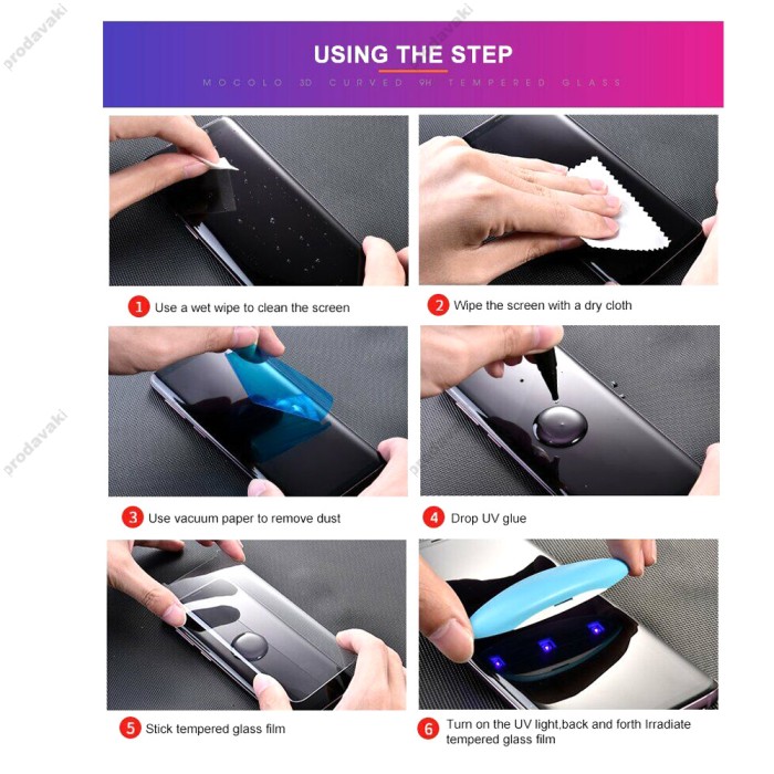 Захисне скло 3D для Samsung Galaxy Note 9 UV прозоре