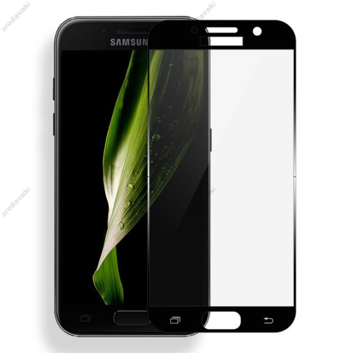 Захисне скло для Samsung A3/A320 (2017) Silk Screen чорний