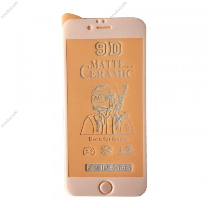 Захисне скло Ceramic MATTE iPhone 6/6S White