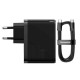 Мережевий зарядний пристрій Baseus GaN5 Pro Fast Charger Type-C cable 100W Black CCGP090201
