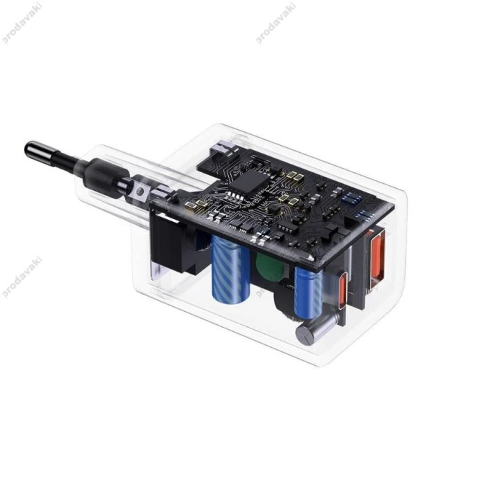 Мережевий зарядний пристрій Baseus Super Si Pro Quick Charger C+U 30W Black CCSUPP-E01