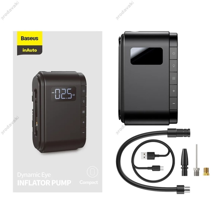 Автомобільний компресор насос Baseus Dynamic Eye Inflator Pump 4000 mAh Black (CRCQB03-01)
