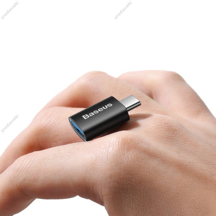 Перехідник Адаптер-перехідник Baseus Ingenuity Series Mini OTG Adaptor Type-C to USB-A 3.1 Blue (ZJJQ000003)