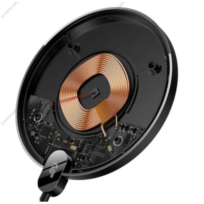 Бездротова зарядка Baseus Digital LED Display Gen 2 Wireless Charger 15W Black (CCED000001)