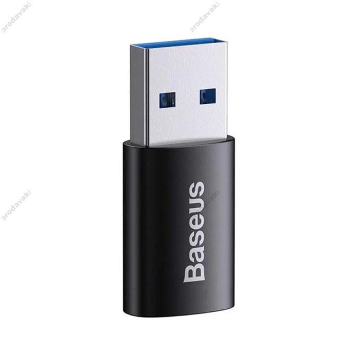 Перехідник Адаптер-перехідник Baseus Ingenuity Series Mini OTG Adaptor USB 3.1 to Type-C Black (ZJJQ000101)