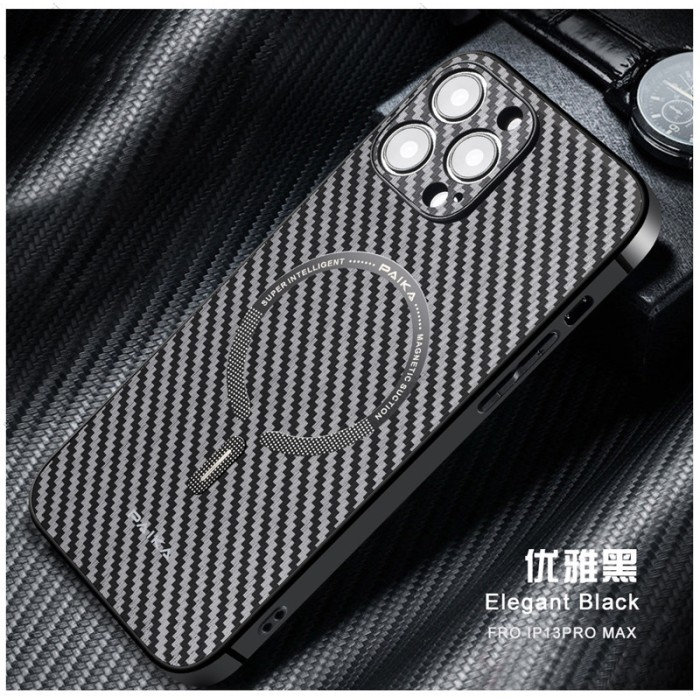 Чохол Carbon case with magsafe PAIKA для iPhone 14