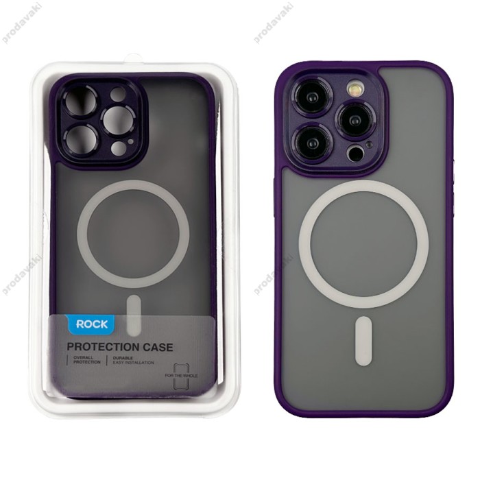 Чохол накладка Rock Guard Touch series matte Full MagSafe iPhone 14 Pro Blue