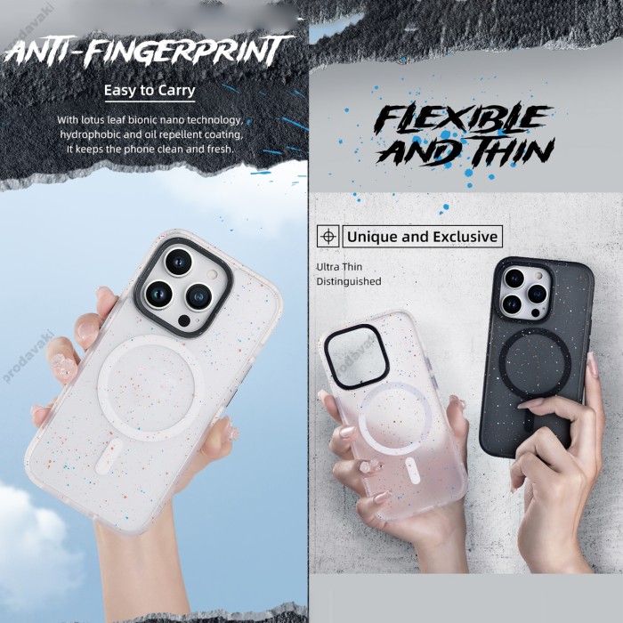Чохол - накладка ROCK Guard Ink Splash MagSafe iPhone 14 Pro Max Black