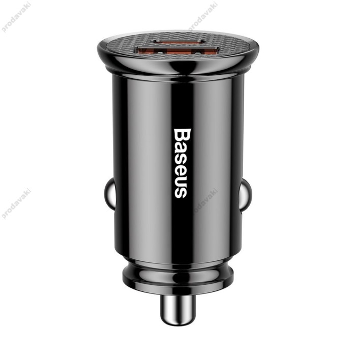 Автомобільний зарядний пристрій Baseus Circular Car Charger PD QC4.0 5A 30W Black CCALL-YS01