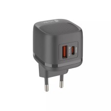 Мережевий зарядний пристрій Veron TC20 PD charger Type-C cable 20W Black