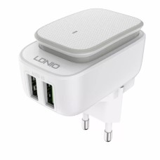 Мережевий зарядний пристрій LDNIO A2205 Touch Light Type-C cable 12W White