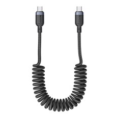 Кабель Yesido CA205 Spring Cable Type-C to Type-C 60W 3A 1m Black