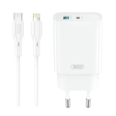 Мережевий зарядний пристрій XO CE29 Fast Charger with Lightning cable 20W White