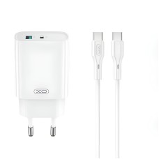 Мережевий зарядний пристрій XO CE29 Fast Charger with Type-C cable 20W White