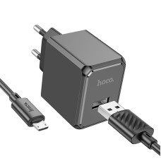 Мережевий зарядний пристрій Hoco CS11A Ocean single port charger Micro USB cable 10.5W Black