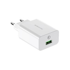 Мережевий зарядний пристрій Borofone BA21A Long single port charger 18W White