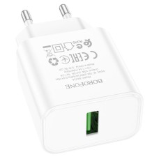 Мережевий зарядний пристрій Borofone BA72A Spring single port charger 18W White